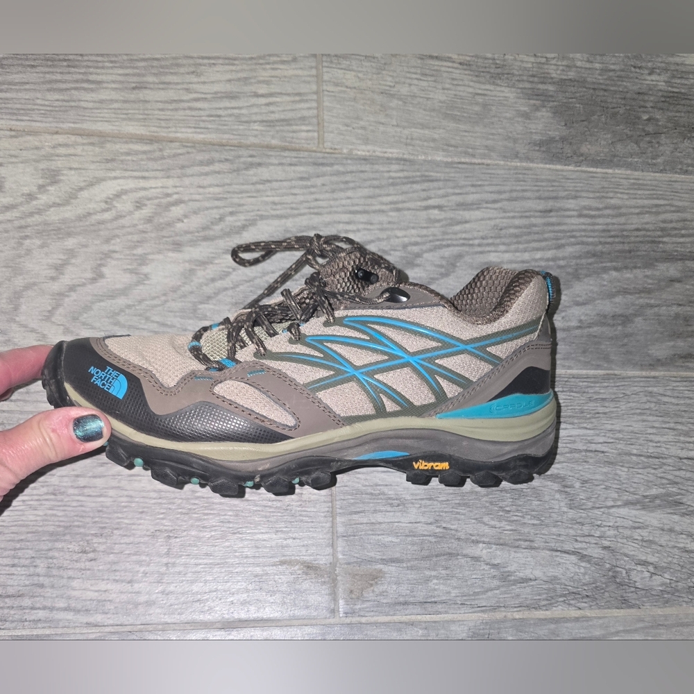 The North Face Men’s Taupe & Teal Trail Hiking Shoe